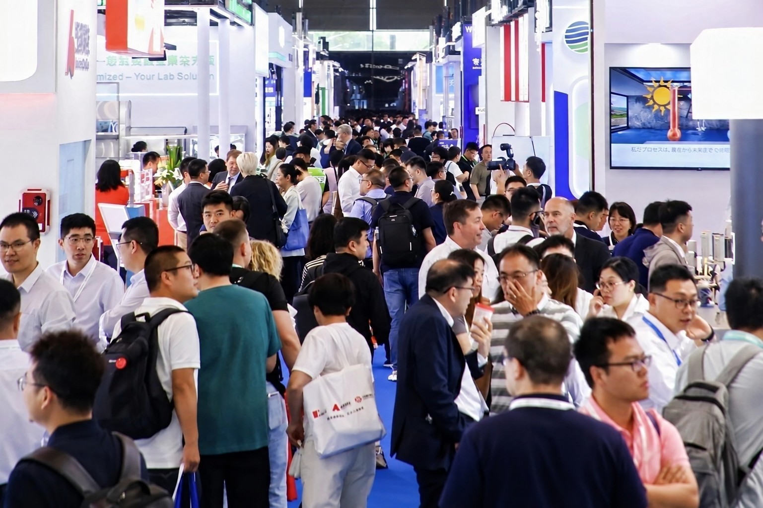 Inside the exhibition halls