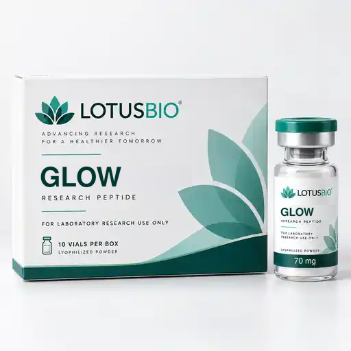 GLOW research material packaging by LotusBio