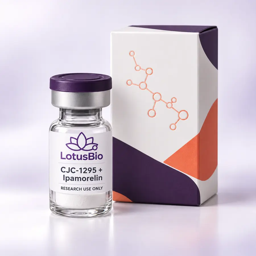 CJC-1295 + Ipamorelin wholesale research product vial and packaging