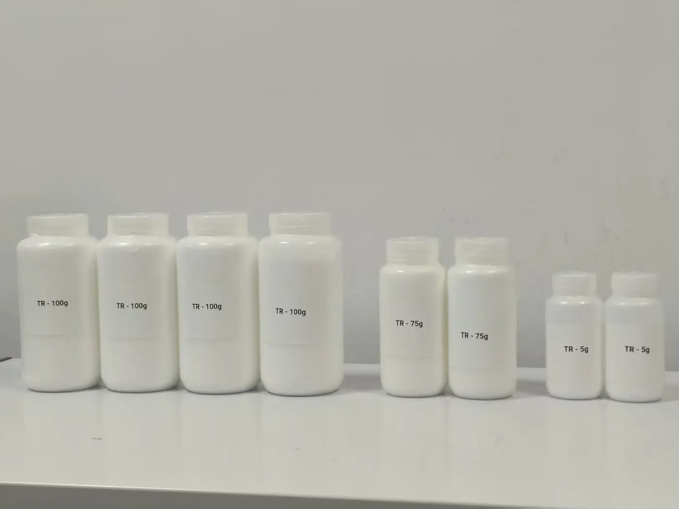 Bulk Tirzepatide raw material containers in multiple weights
